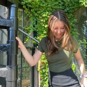 Fitted Windsor dark green t-shirt